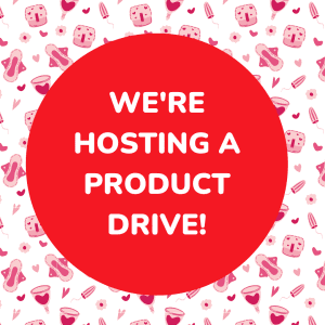 We're hosting a product drive graphic